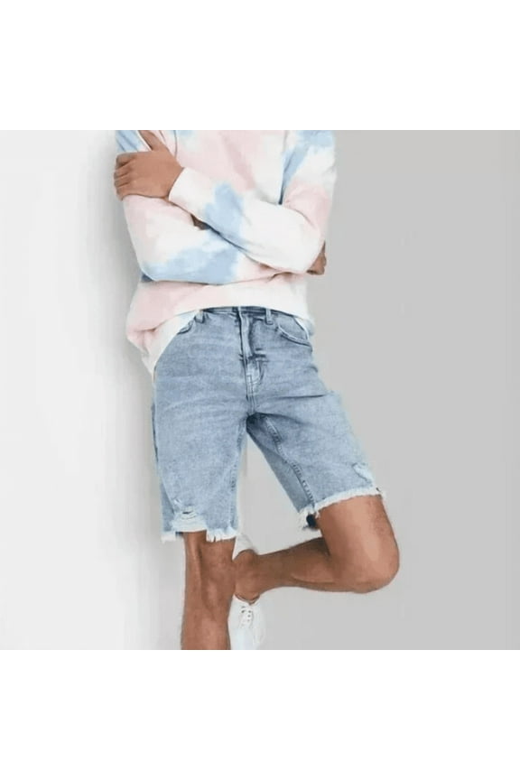 10" Slim Fit Jean Shorts Dirt Road Wash Size 32