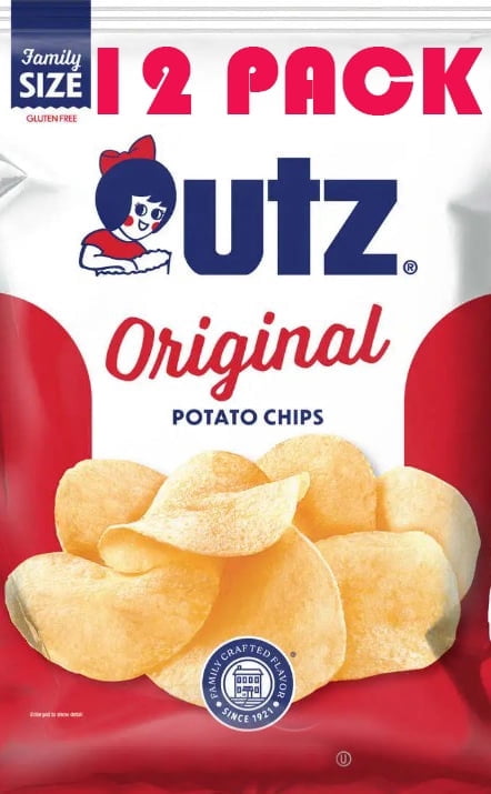 Original Utz: Potato Chips Snack Bags – 1.5 oz Each [Pack of 12] – SUPERDEALS Value Bundle with Mystery Gift
