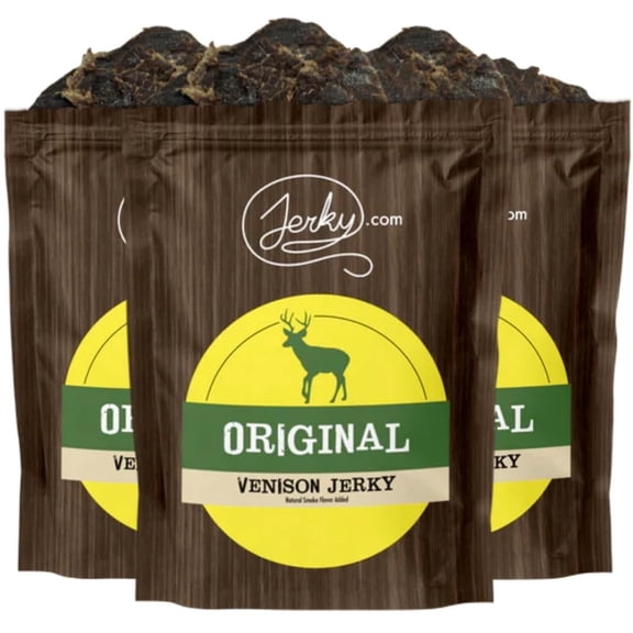 Original Venison Jerky 3-Pack - Exotic Jerky High Protein, Gluten-Free, All-Natural Exotic Snack - Premium Wild Game Meat - Perfect for Hiking, Camping, and On-the-Go 1.75oz (Pack of 3)