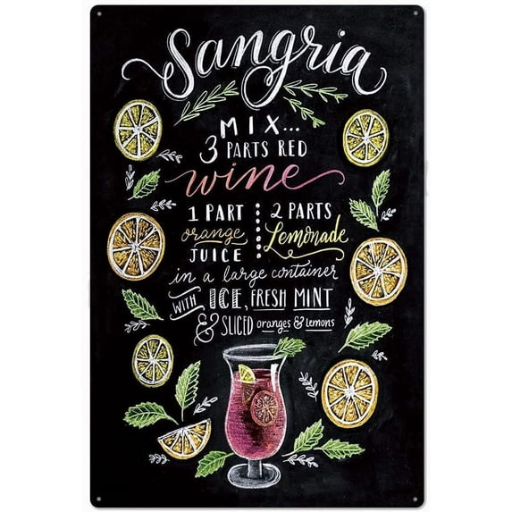 Original Vintage Design Cocktail Recipe Tin Metal Signs Wall Art, Thick Tinplate Print Poster Wall Decoration Bar/Kitchen (APEROL, 8x12 Inches (20x30 cm))