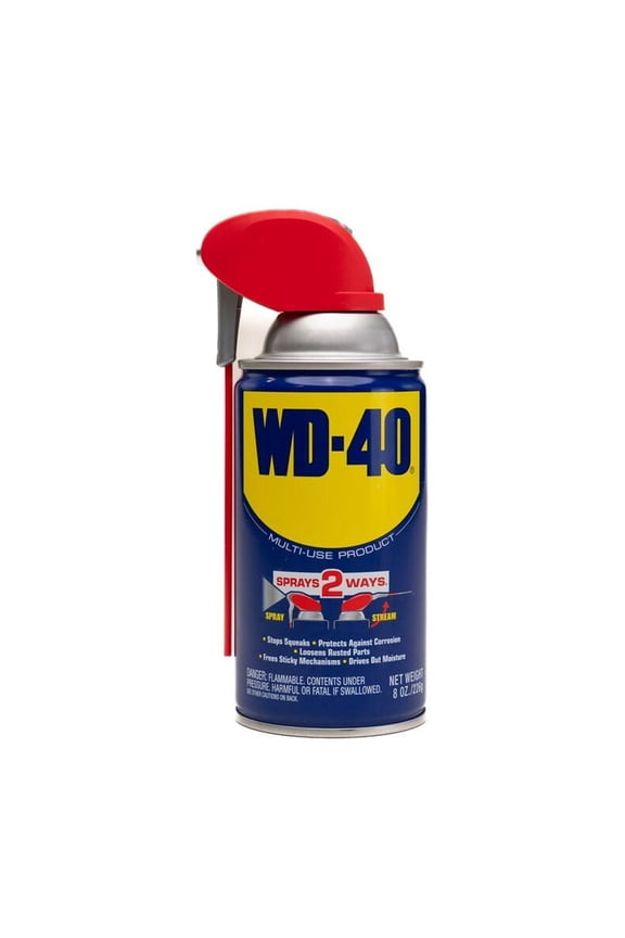 Classic WD-40 Formula, Multi-Purpose Lubricant Spray Smart Straw, 8 oz, Machine & Tool Lubricant