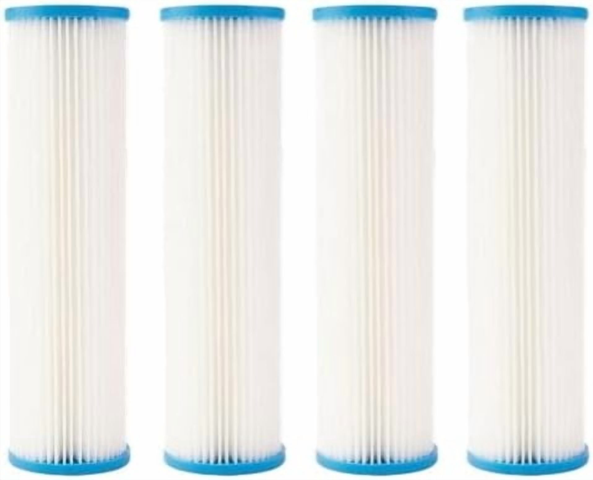 Original Watts Pack of 4 Filter (WPC0.35-975) 9.75"X2.75" 0.35 Micron Pleated Sediment Filters - Compatible to Watts Water Quality FM-0.35-975