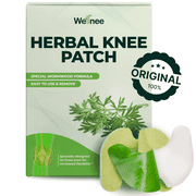 Original Wellnee Herbal Knee Patch - Wellknee Plaster for Knee Support & Muscle Pain - Maximum Strength for a Temporary Relief - Adhesive Heat Patches Made with Natural Herbs for Wellness (10 Pads)