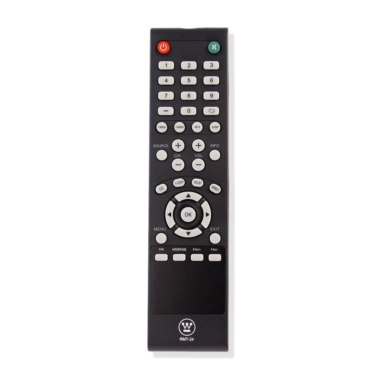 Westinghouse Universal Television Remote RMT24 for DW39F1Y1, DWM48F1Y1