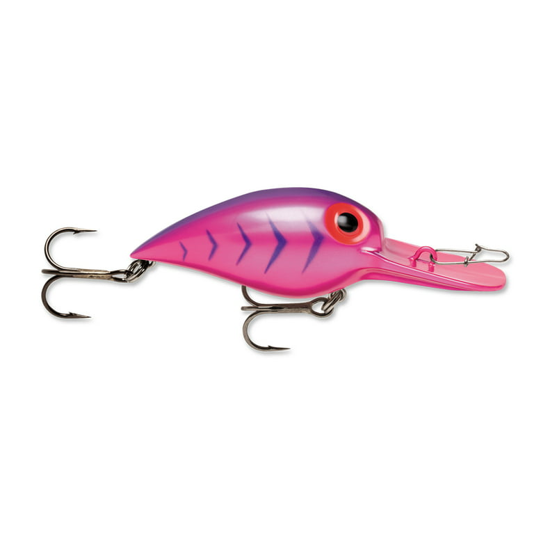 5Pc Lot Storm Lure Wiggle Wart Crankbait fishing Bass Fire Tiger Pink  Metalic