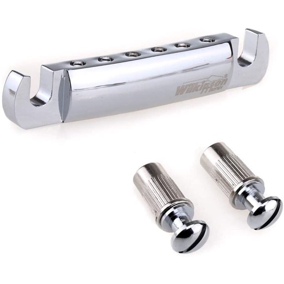 Original Wilkinson Chrome Silver Tune-O-Matic Style Electric Guitar Bridge For Lespaul LP SG Guitar WOGT1+WOGB2