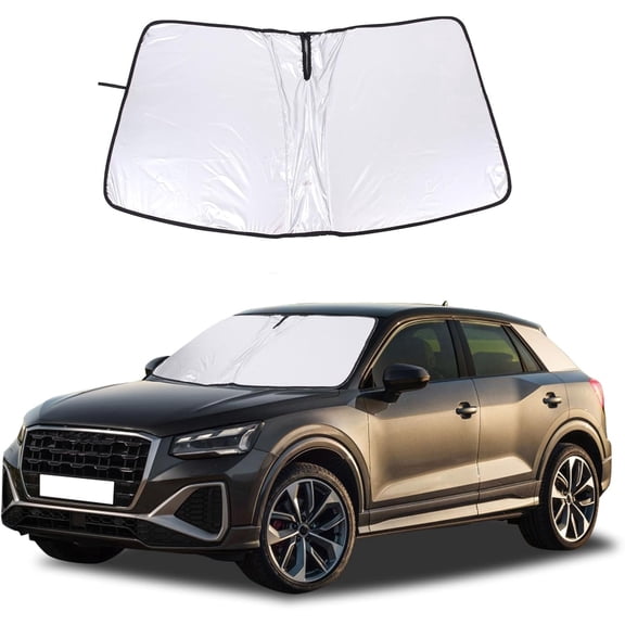 The Original Windshield Sun Shade Compatible For Audi Q2 2016 2017 2018 2019 2020 2021 2022 2023 2024 Car Windshield Reflective Sunshade Protector Sun Shade Accessories