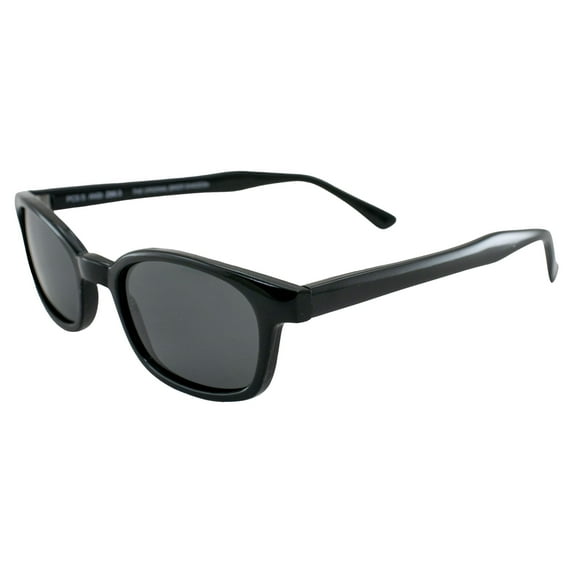 Original X-KD's Biker Polarized Smoke Lens Black Frames 20% Larger Sunglasses