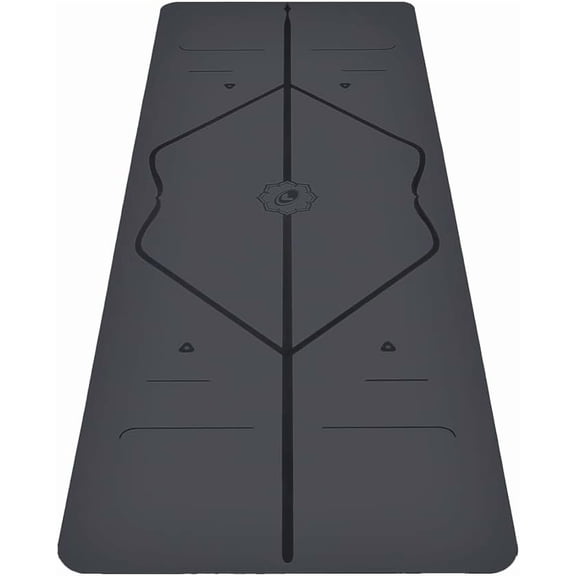 Original Yoga Mat Free Bag Included - Patented Alignment System, Warrior-like Grip, Non-slip, Eco-friendly, sweat-resistant, long, wide, 4.2mm thick mat for comfort