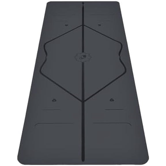 Original Yoga Mat – Free Yoga Bag Included - Patented Alignment System, Warrior-like Grip, Non-slip, Eco-friendly, sweat-resistant, long, wide, 4.2mm thick mat for comfort Gray