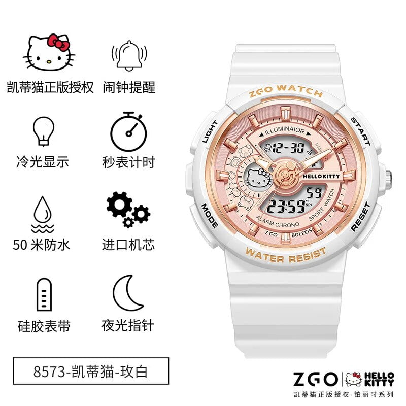 Original Zgo Sanrio Joint Anime Watch Kuromi Hello Kitty Simple ...