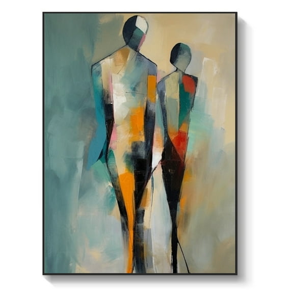 Original abstract handmade oil painting of multiple people's back 100% handmade modern art,163*122cm (64*48) inches, unstretched frameless