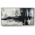 thumbnail image 1 of Original black and white textured abstract canvas oil painting, 3D black and white texture wall art, home wall decor,(41*81cm)16*32 Inches,Unstretched,Frameless, 1 of 4