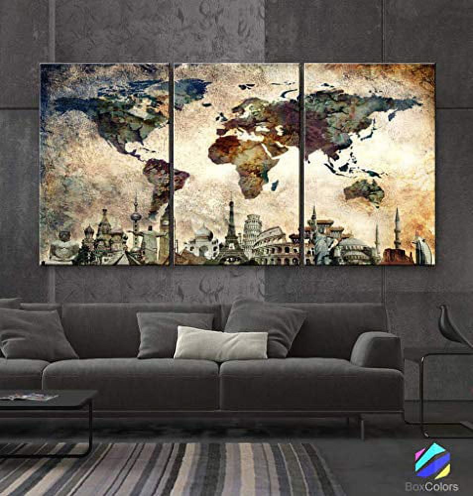 Original By BoxColors LARGE 30"x 60" 3 Panels 30x20 Ea Art Canvas Print ...