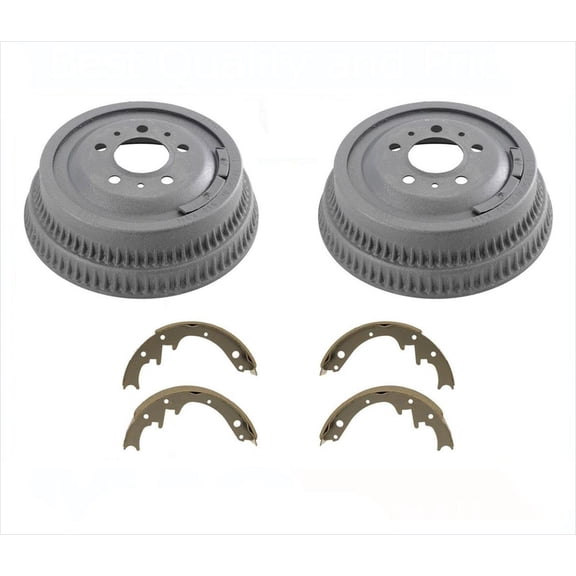 Original for Fit 87-89 for Jeep for Wrangler Brake Drums & Shoes - Pair (Rear) - OE Style 3pc - 10 x 1 3/4 Inch