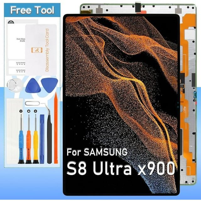 Original for Samsung Galaxy Tab S8 Ultra Screen Replacement SM-X900, SM-X906 14.6" LCD Display Touch Digitizer Assembly with Tools