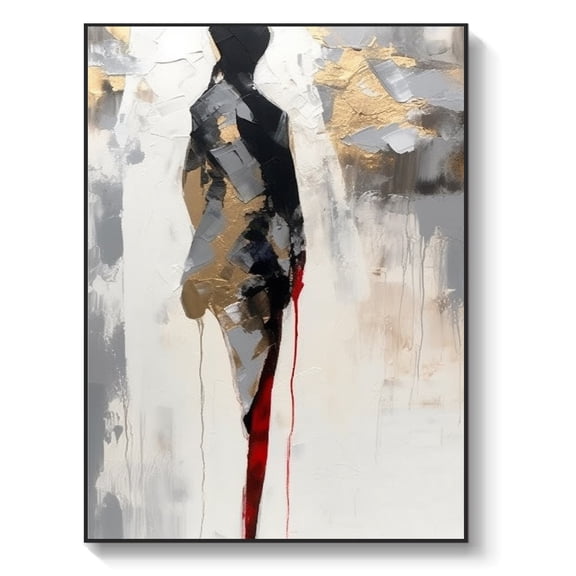 Original handmade oil painting, figure back, portrait painting, high quality, eye-catching, living room wall decoration,61*46cm (24*18) inches,stretched + black frame