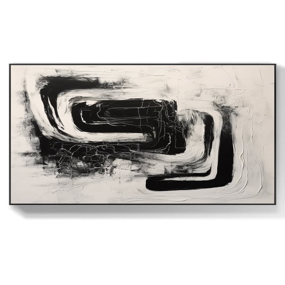 Original large abstract paintings, large oil paintings abstract, brown and white paintings, large abstract wall art, living room paintings,(61*122cm)24*48 Inches,Unstretched,Frameless