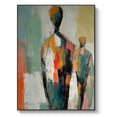 thumbnail image 1 of Original multi-person abstract backhand oil painting 100% handmade modern wall art office decoration,102*76cm (40*30) inches, unstretched frameless, 1 of 4