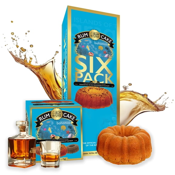 Original rum cake 4 oz six pack