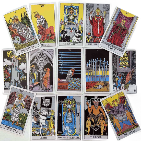 Original size 3x5 Vintage The Rider-Waite Tarot Deck by Arthur Edward Waite 78 Cards Game classic tarot cards deck