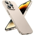 thumbnail image 1 of OriginalFit Slim Case for iPhone 14 Pro 6.1'', Ultra Thin Sturdy Protective Phone Case with Full Camera Protection & Anti-Scratch & No Fingerprint Hard Matt Back Cover, Silky-Touch, Gold, 1 of 7