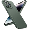 thumbnail image 1 of OriginalFit Slim Case for iPhone 14 Pro 6.1'', Ultra Thin Sturdy Protective Phone Case with Full Camera Protection & Anti-Scratch & No Fingerprint Hard Matte Back Cover, Silky-Touch, Green, 1 of 14