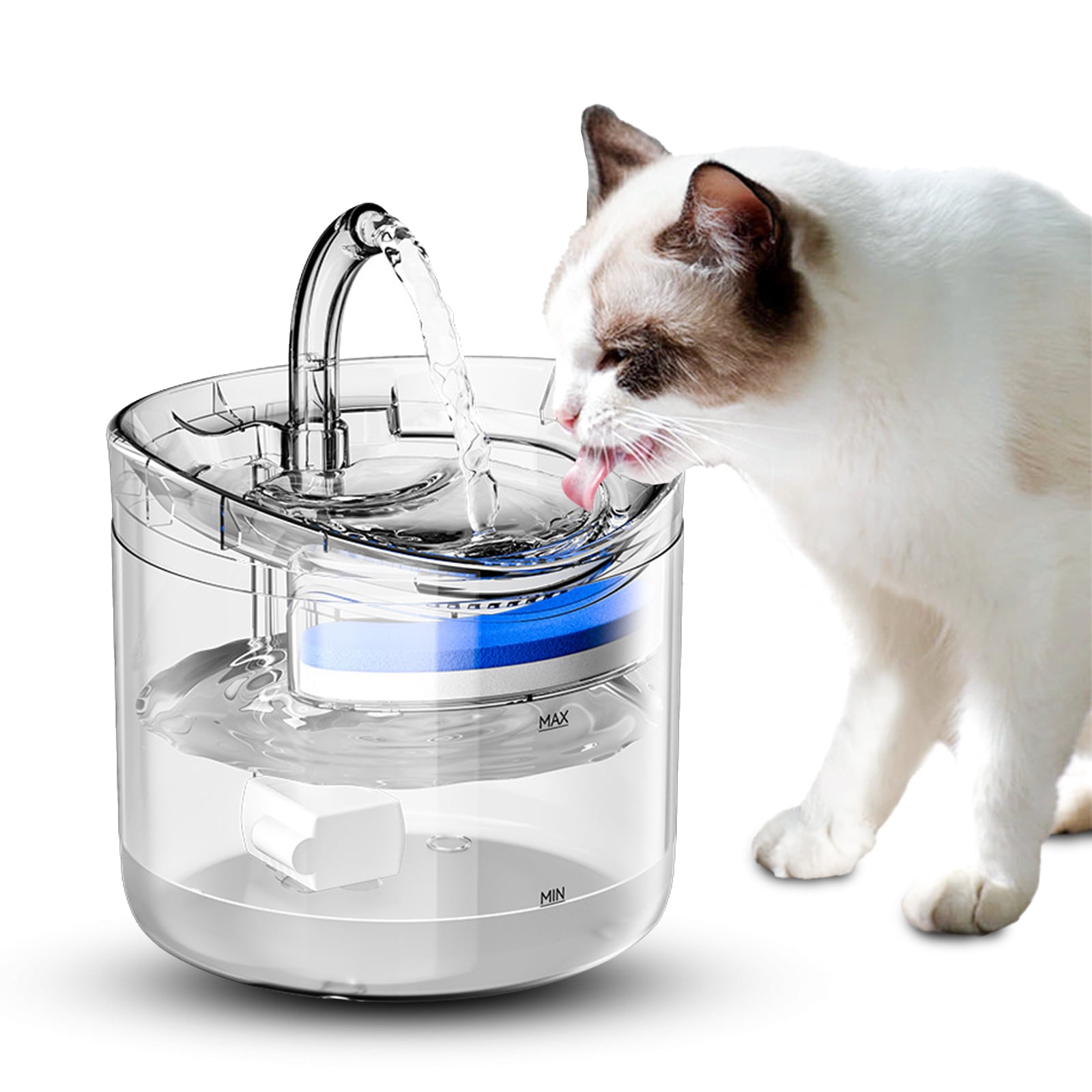 Self cleaning top cat water fountain