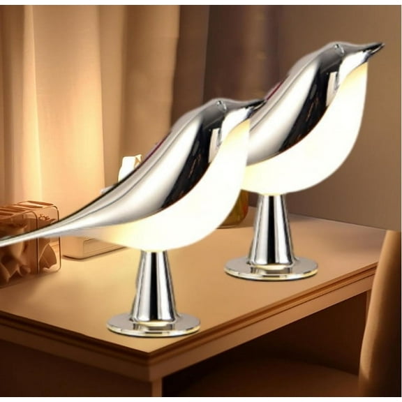 Originality Small Bird Touch Lamp, Dimmable and Cordless Bird Night Light, USB Rechargeable Touch Sensor Control Table and Desk Lamp with Aroma Diffuser Function for Bedroom