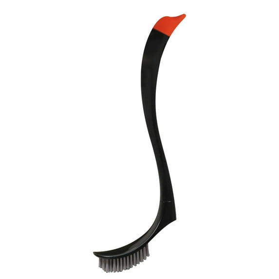 Originality Toilet Brush, Household Bathroom Tool with No Dead Angle Cleaning, Curved Brush Head and Cover, Soft Bristles and Comfortable Grip