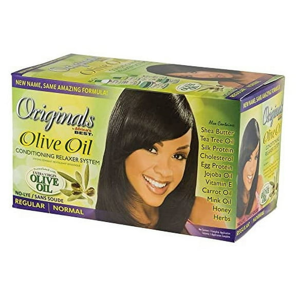 Originals By Africas Best Olive Oil Conditioning Relaxer System, Helps Repair, Rebuild and Restore Your Hairs Elasticity and Softens & Shines, Designed for Normal Hair Textures