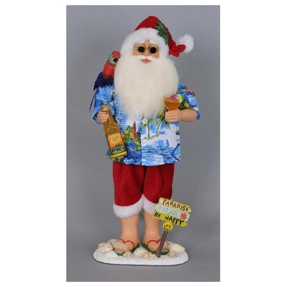 Originals Margarita Beach Santa Figurine, 18 Inches - Handmade Christmas Holiday Home Decorations and