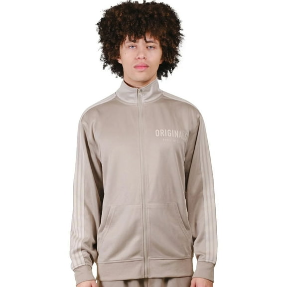 Brooklyn Cloth Men's Originals Pique Track Jacket, Relaxed Fit, Full Zip, Side Pockets, Pumice Stone, Small