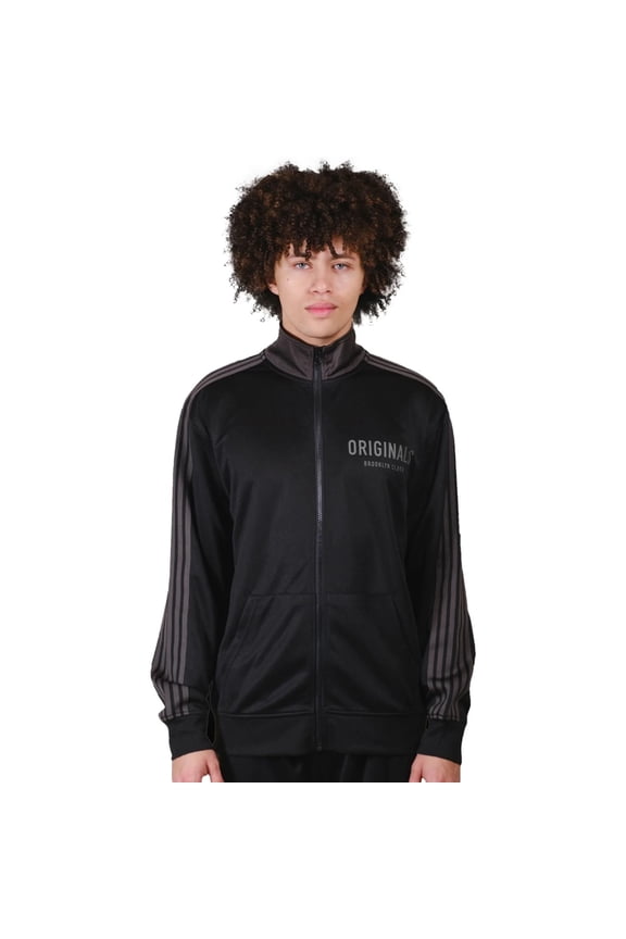 Men's Originals Pique Track Jacket, Relaxed Fit, Full Zip, Side Pockets, Black, Small