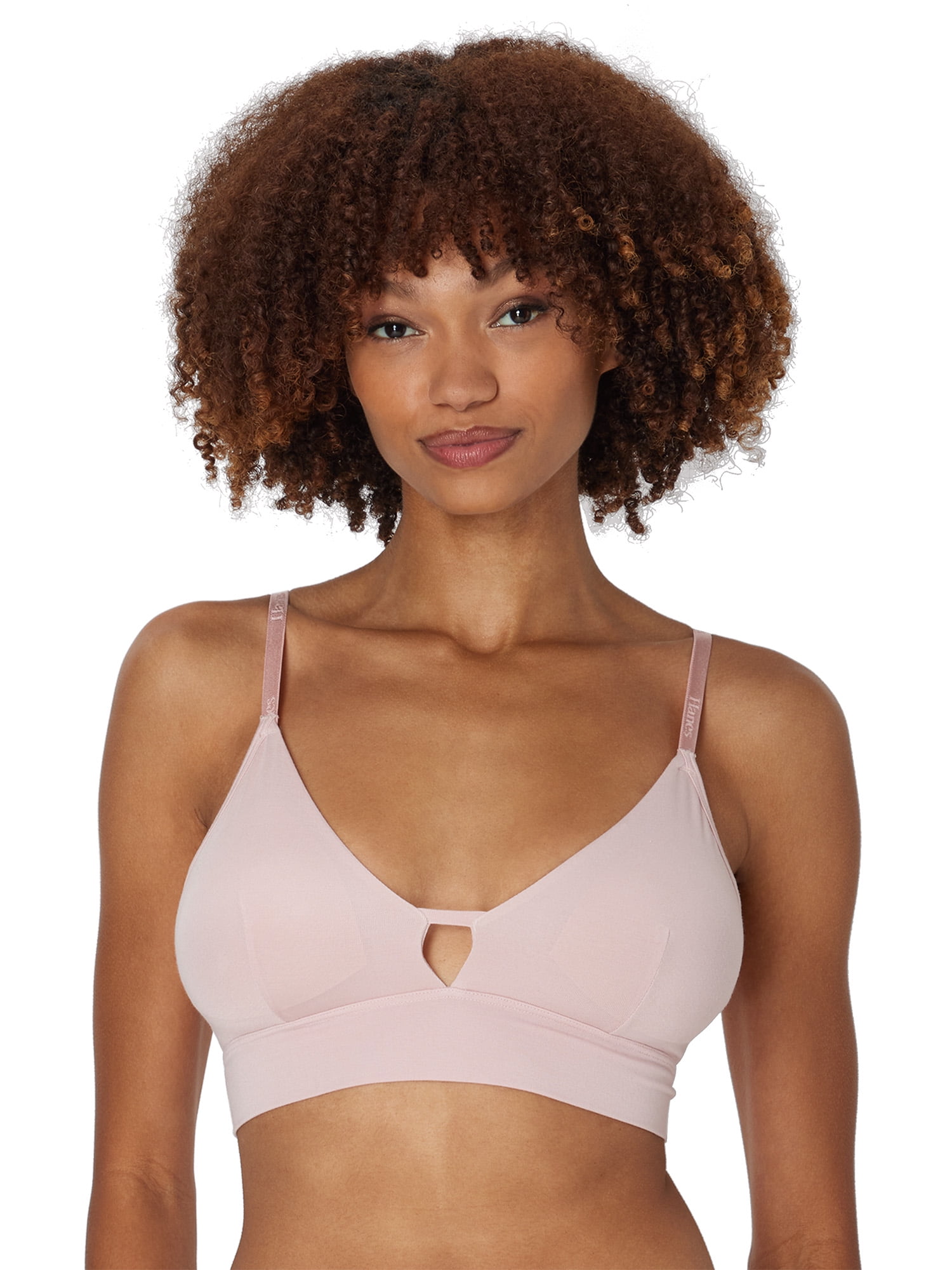 Hanes Originals Longline Triangle Bra - Luxe Viscose Bamboo