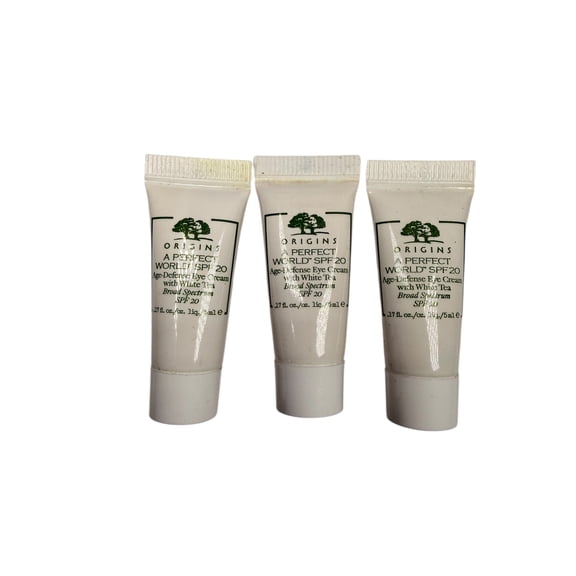 Origins A Perfect World SPF 20 Age-Defense Eye Cream 0.17 fl. oz / 5 ml Total 3 Pack