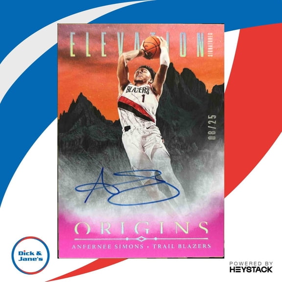 Origins Anfernee Simons ES-ANF Elevation Signatures Pink Auto Panini NBA Basketball Card