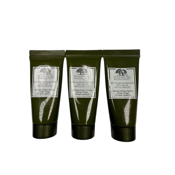 Origins Dr. Andrew Weil Mega-Mushroom Relief & Resilience Advanced Face Serum 0.5 fl. oz / 15 ml Total 3 Pack