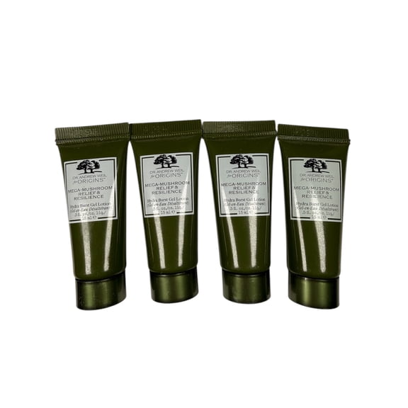 Origins Dr Andrew Weil Mega-Mushroom Relief & Resilience Hydra Burst Gel Lotion 0.5 fl. oz / 15 ml , Total 4 Pack