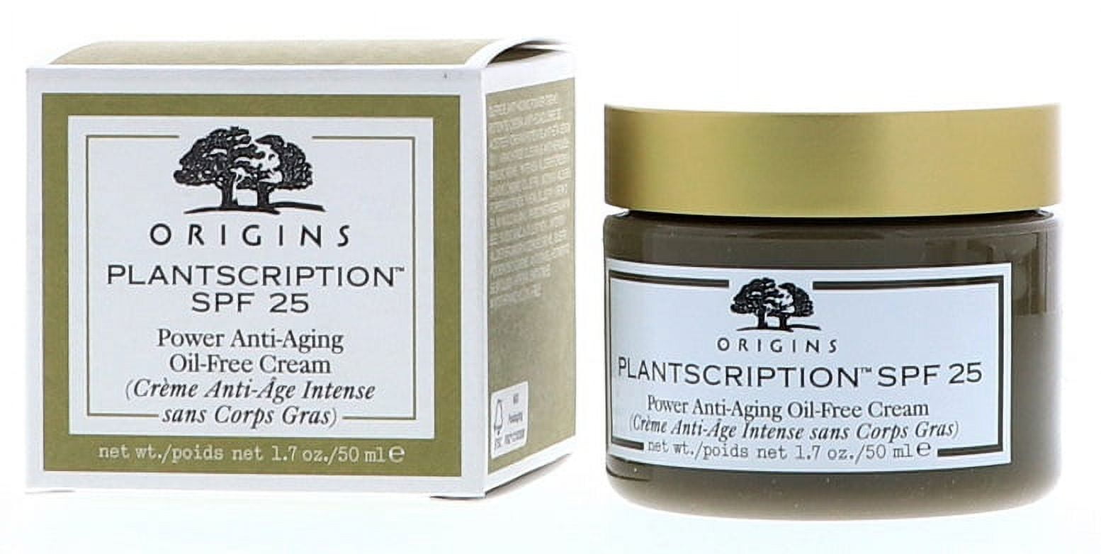 ORIGINS PLANTSCRIPTION ANTI AGING CREAM 1.7 OZ ORIGINS/PLANTSCRIPTION SPF 25 POWER ANTI-AGING OIL-FREE CREAM 1.7 OZ SPF 25 NORMAL, DRY, COMBINATION