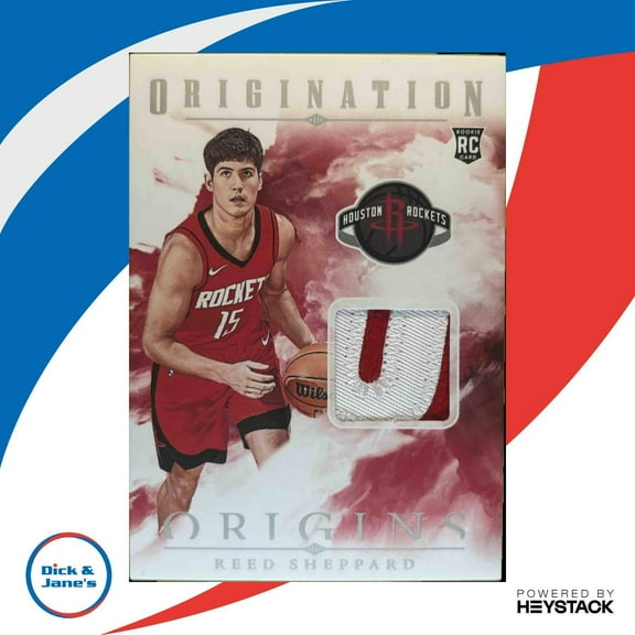 Panini Origins Reed Sheppard OM-RSH Origination Memorabilia Houston Rockets Basketball Card