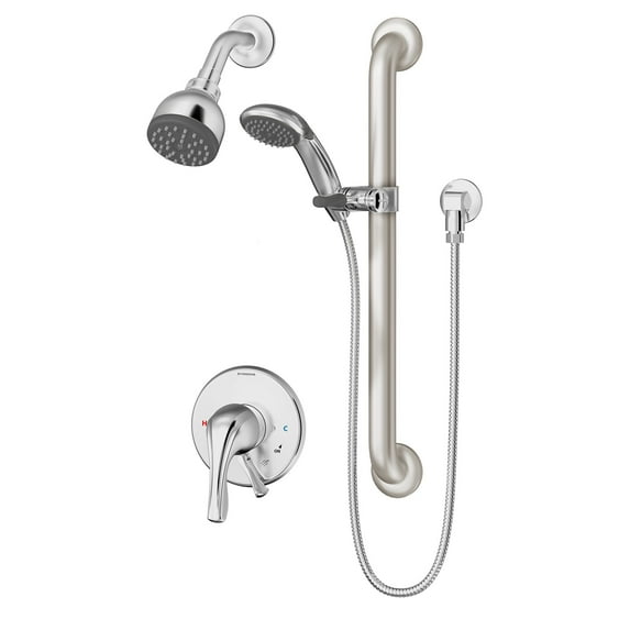 Origins Single-Handle 1-Spray Shower Trim with Hand Shower in Polished Chrome - 1.5 GPM (Valve Not Included)