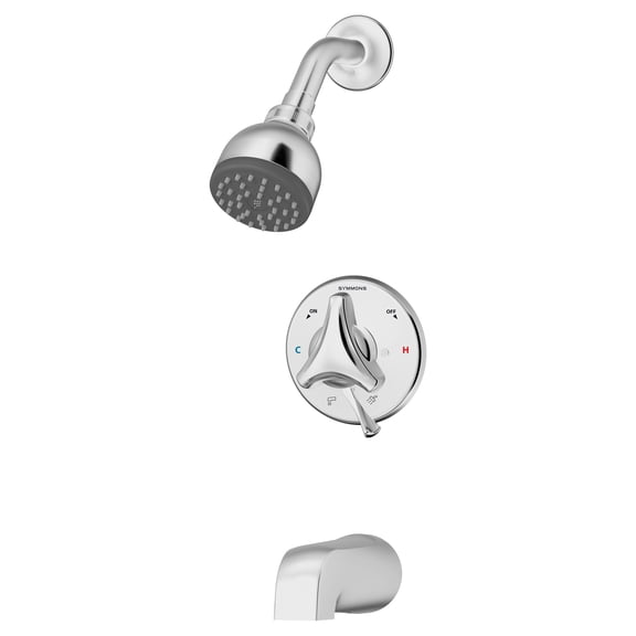 Origins Single Handle 1-Spray Tub/Shower System with VersaFlex™ Integral Diverter and EasyService™ Stops in Polished Chrome (Valve Included)