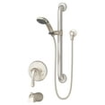 thumbnail image 1 of Origins Single Handle 1-Spray Tub and Hand Shower Trim in Satin Nickel - 1.5 GPM (Valve Not Included), 1 of 1