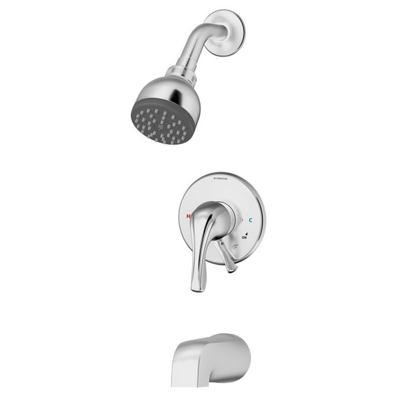 Origins Single Handle 1-Spray Tub and Shower Faucet Trim in Polished Chrome - 1.5 GPM (Valve Not Included)