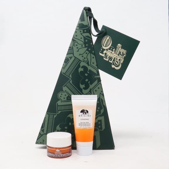 Origins GinZing Glow-Boosting Duo 2pc Set, 15ml Into the Glow Brightening Serum + 5ml Refreshing Eye Cream