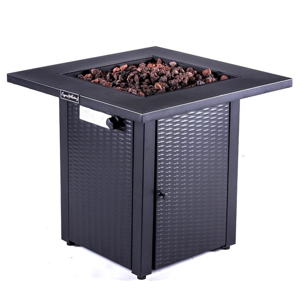 Origins by Alpine Azure 28" 2-in-1 Gas Fire Pit Table in Black
