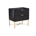 thumbnail image 1 of Origins by Alpine Black Pearl Two Drawer Wood Nightstand in Black, 1 of 2