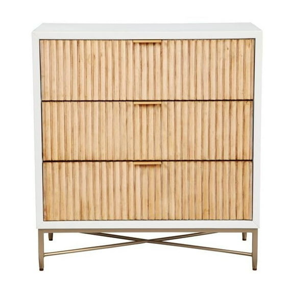 Origins by Alpine Larsen 3 Drawer Small Chest in White