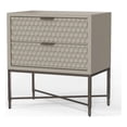 thumbnail image 1 of Origins by Alpine Milo 2 Drawer Nightstand in Taupe, 1 of 3